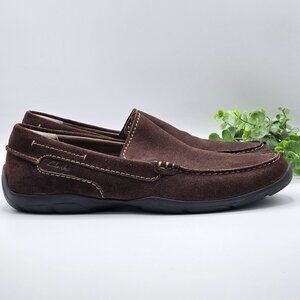 Clarks Loafers Men's 13M Brown Suede Leather Lightweight‎ Casual Breathable